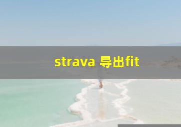 strava 导出fit